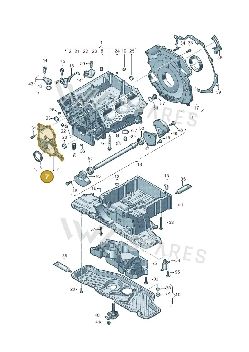 059103150AN — Audi Q7 qu. 3.0 TDI (2009-2015) diagram 620103330, position 7