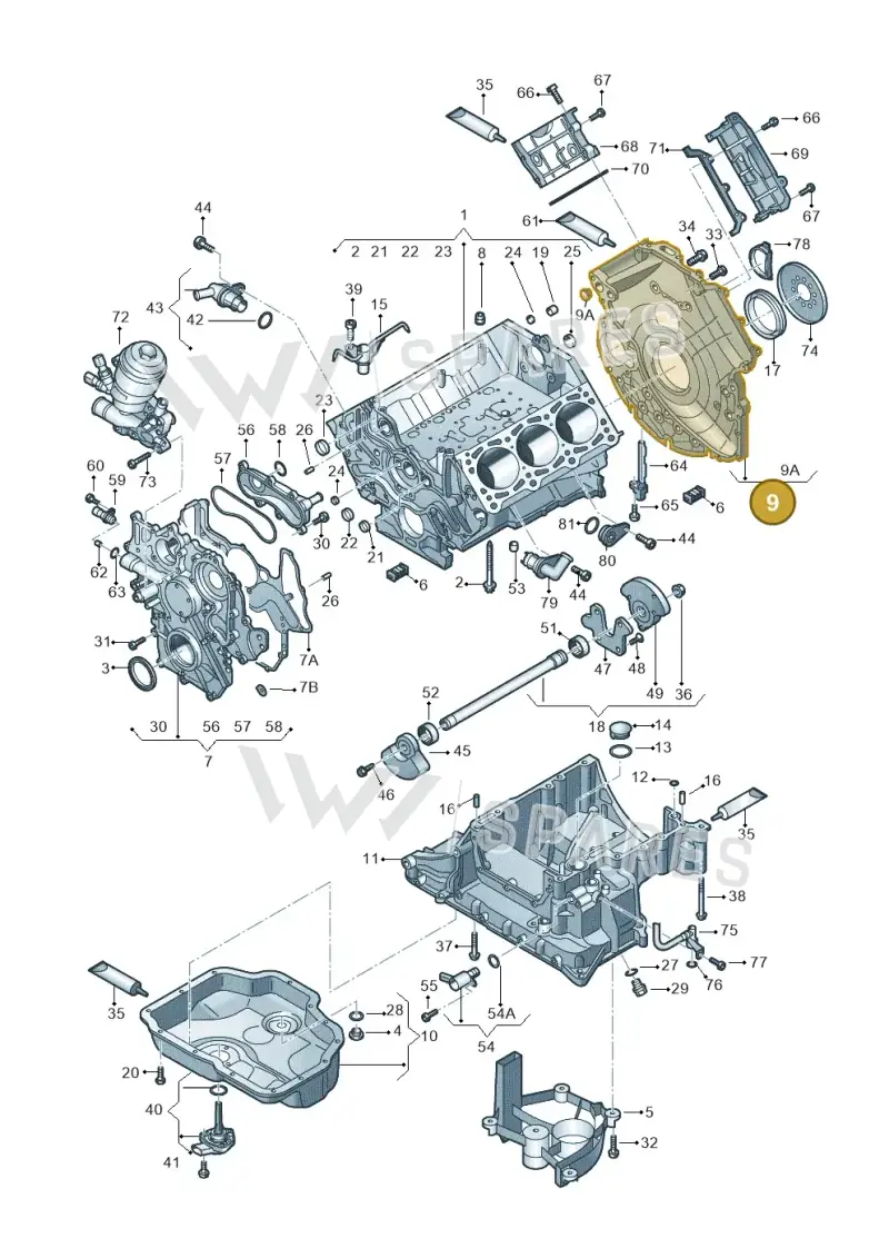059103171DC — Audi A7 Sportback (2014-2018) diagram 675103520, position 9