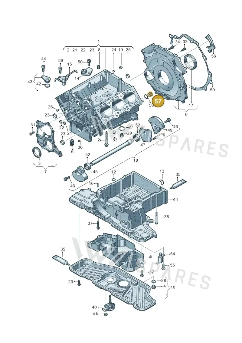 059103189 — Audi Q7 qu. 3.0 TDI (2009-2015) diagram 620103330, position 57