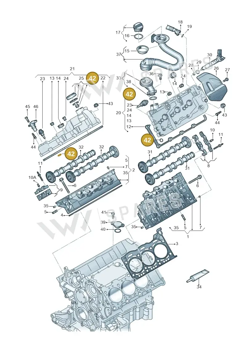 059103196A — Audi A5 Sportback (2016-2020) diagram 859103550, position 42