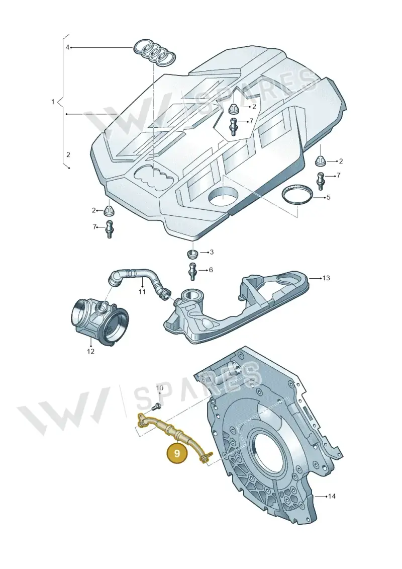 059103209N — Audi A6 2.0 (2018-) diagram 897103081, position 9