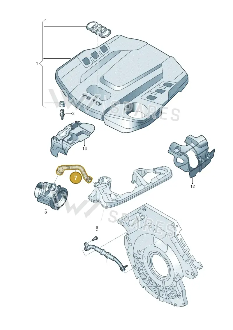 059103221BG — Audi Q8 Quattro 3,0 (2018-) diagram 429103800, position 7