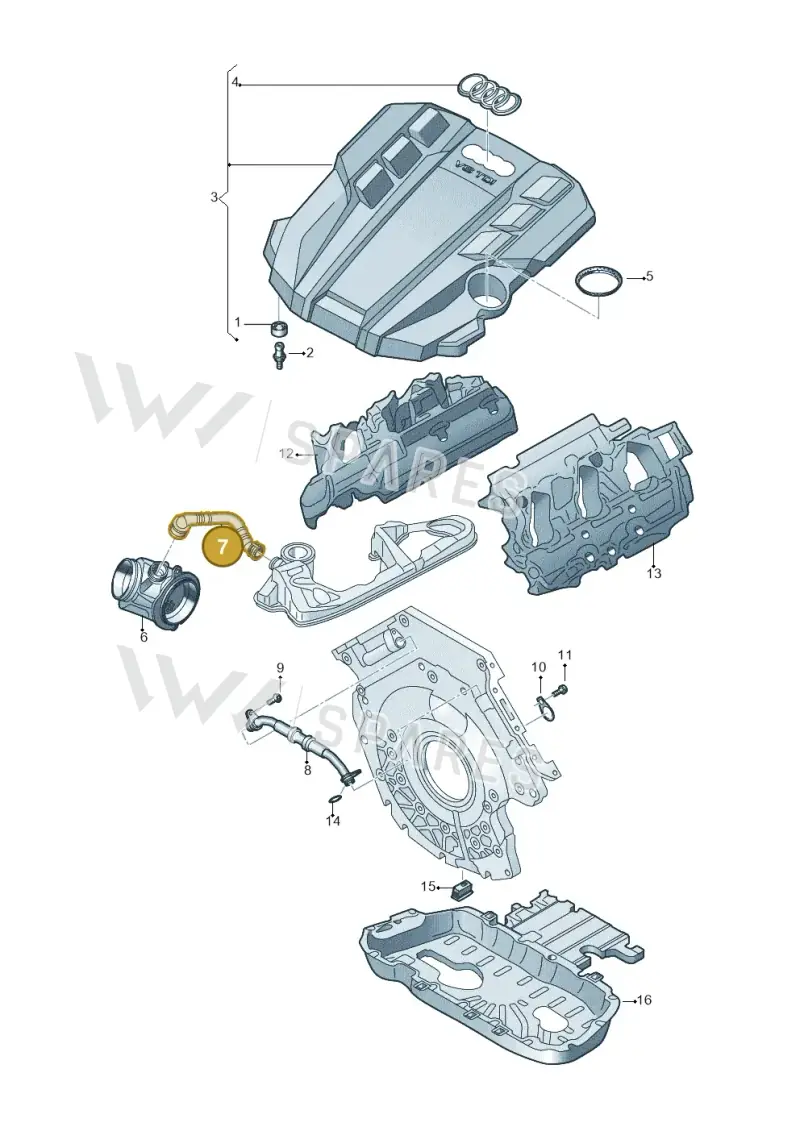059103221BT — Audi A8L (2017-2022) diagram 838103600, position 7