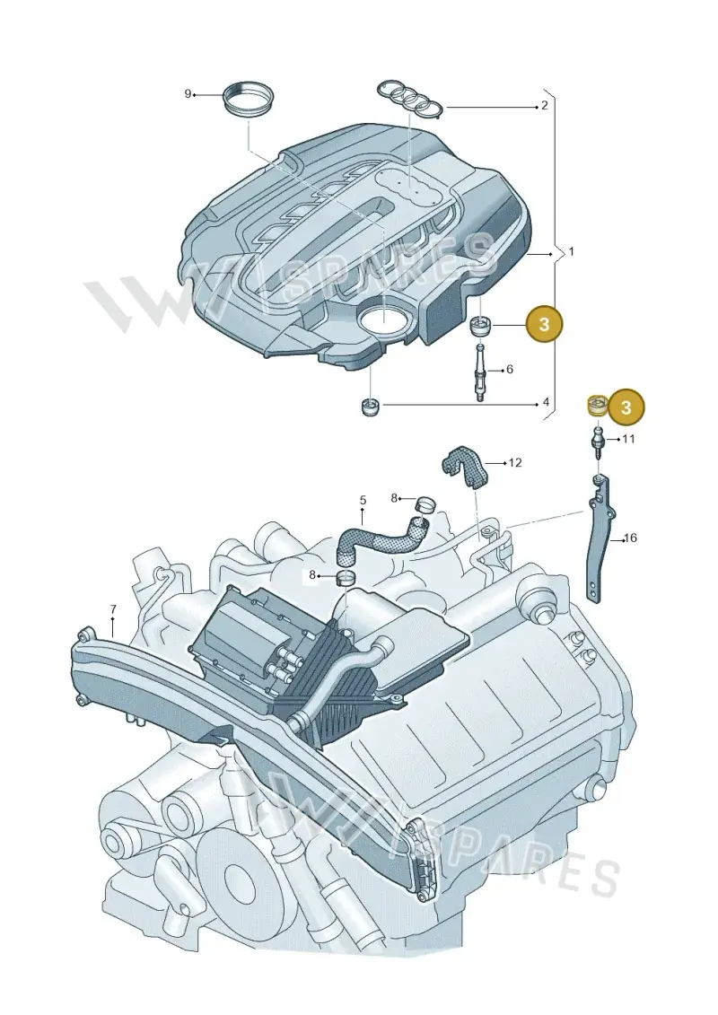 059103226A — Audi A8L qu. 3.0 TDI (2009-2014) diagram 717103420, position 3