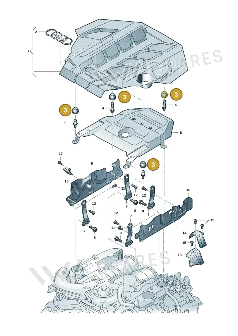 059103226A — Audi A8L (2017-2022) diagram 838103049, position 3