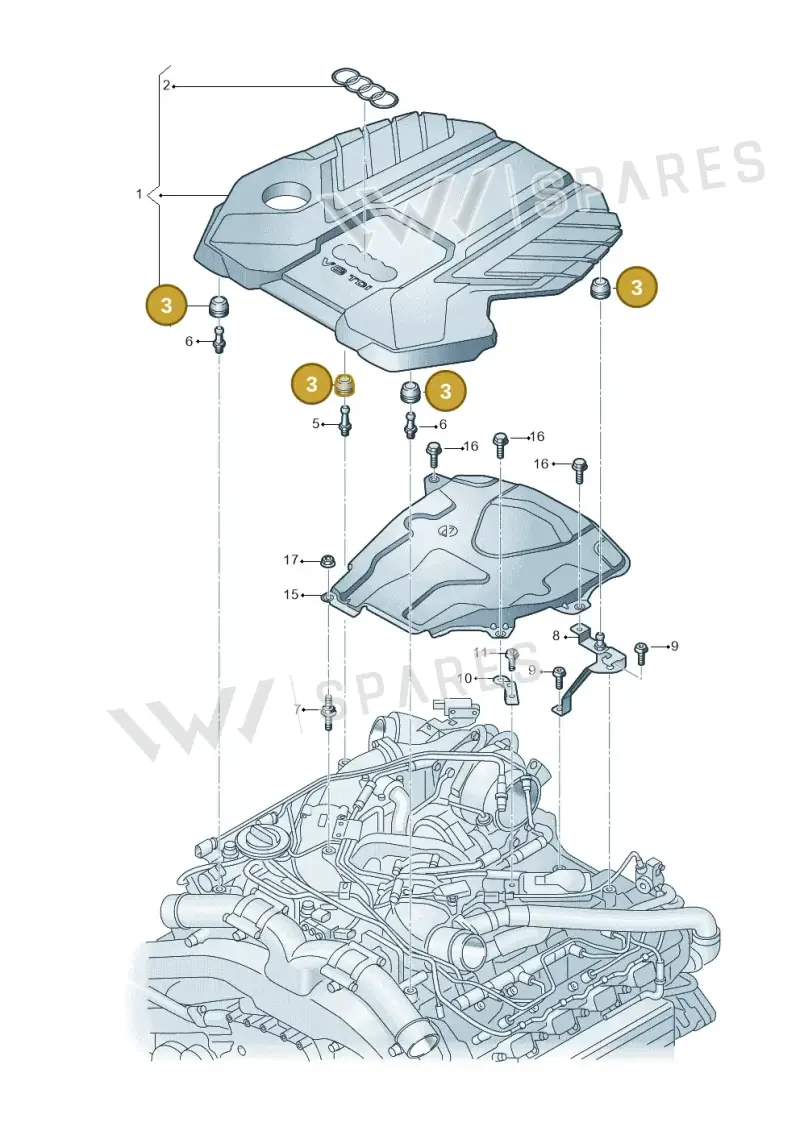 059103226A — Audi A8L (2017-2022) diagram 838103810, position 3