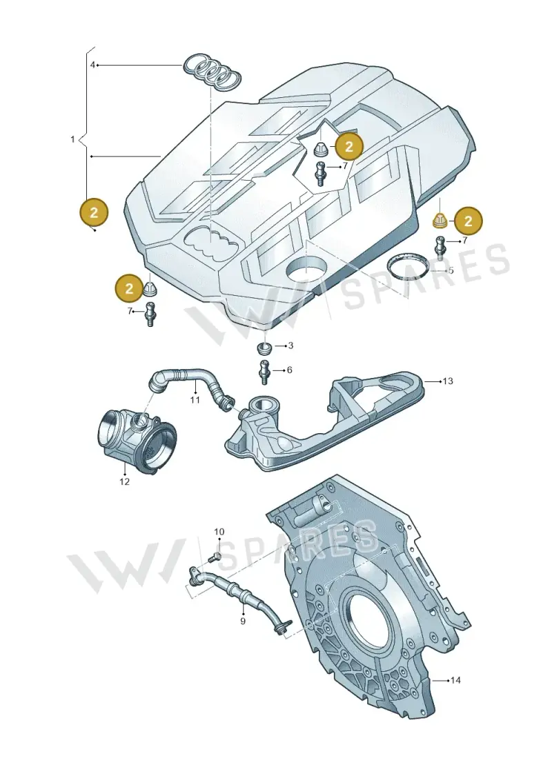 059103226A — Audi A6 2.0 (2018-) diagram 897103081, position 2