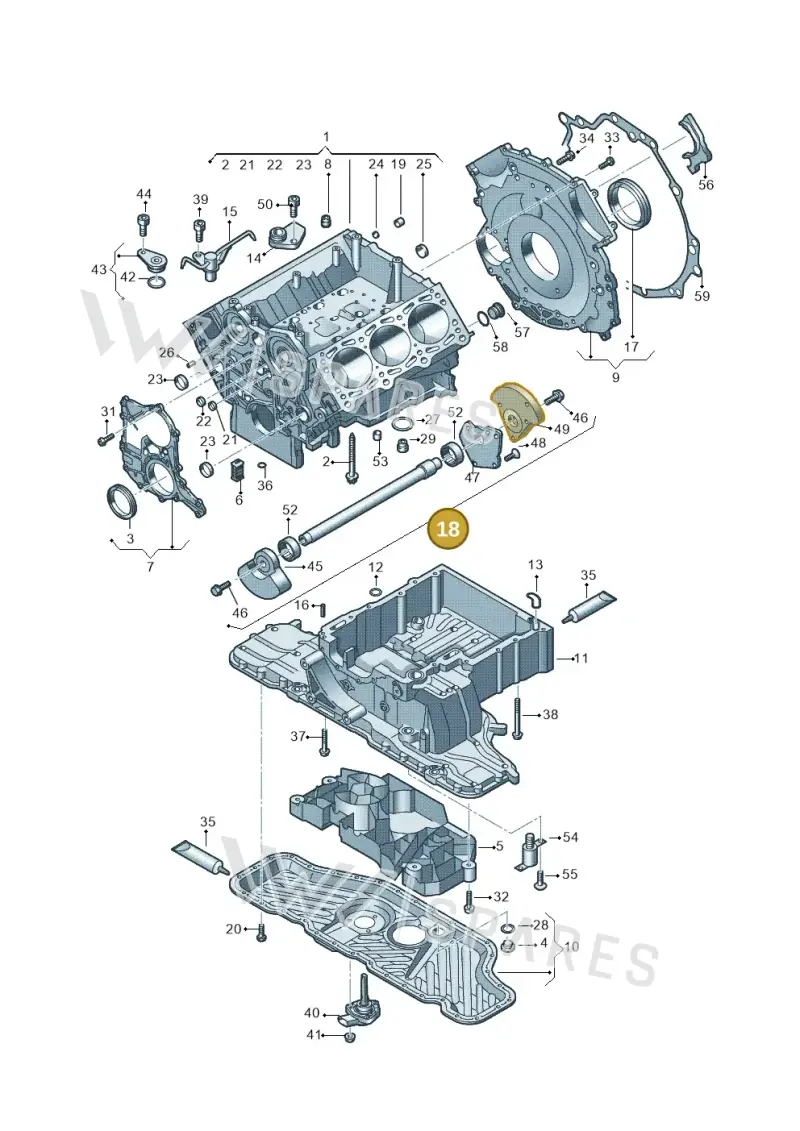 059103273AD — Audi Q7 qu. 3.0 TDI (2009-2015) diagram 620103330, position 18