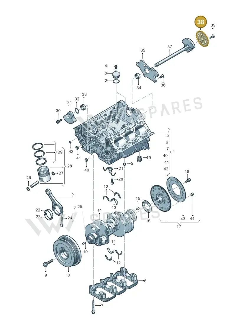 059103333F — Audi Q8 Quattro 3,0 (2018-) diagram 896103550, position 38