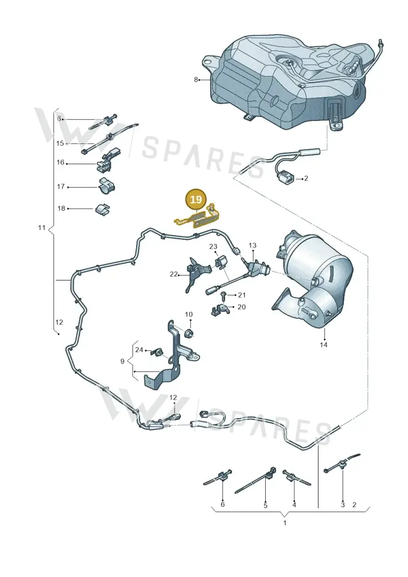 059103357G — Audi A7 Sportback (2014-2018) diagram 798201360, position 19