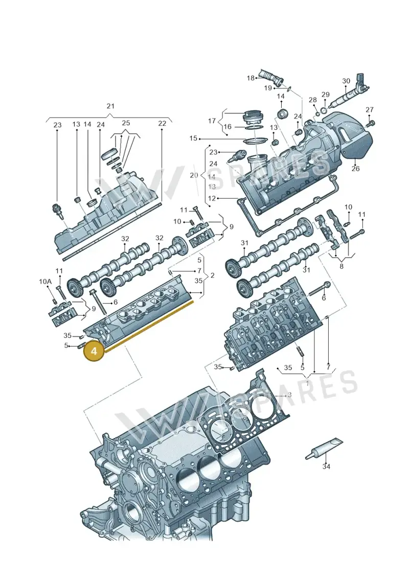 059103383JM — Audi A7 Sportback (2014-2018) diagram 675103550, position 4