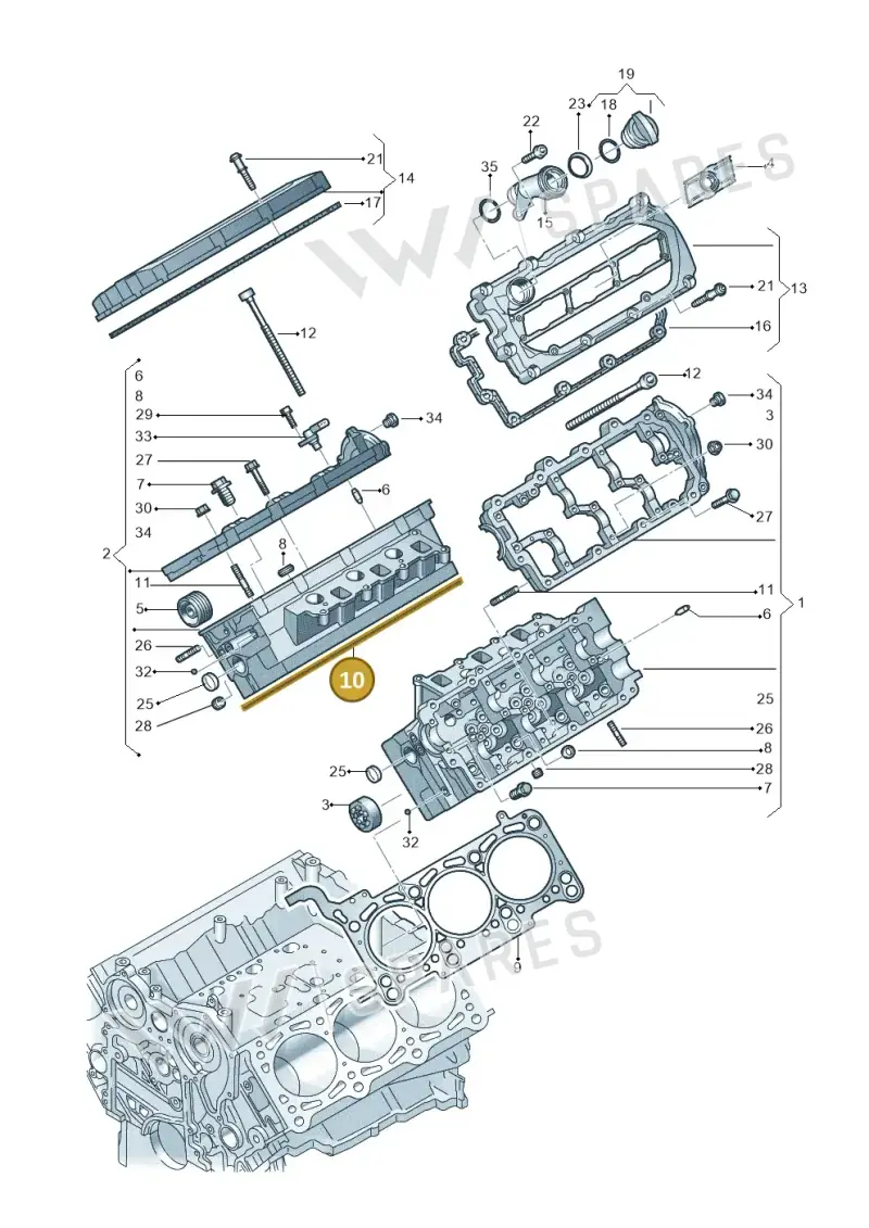059103383MN — Audi A4 Av. Allroad (2008-2016) diagram 620103400, position 10