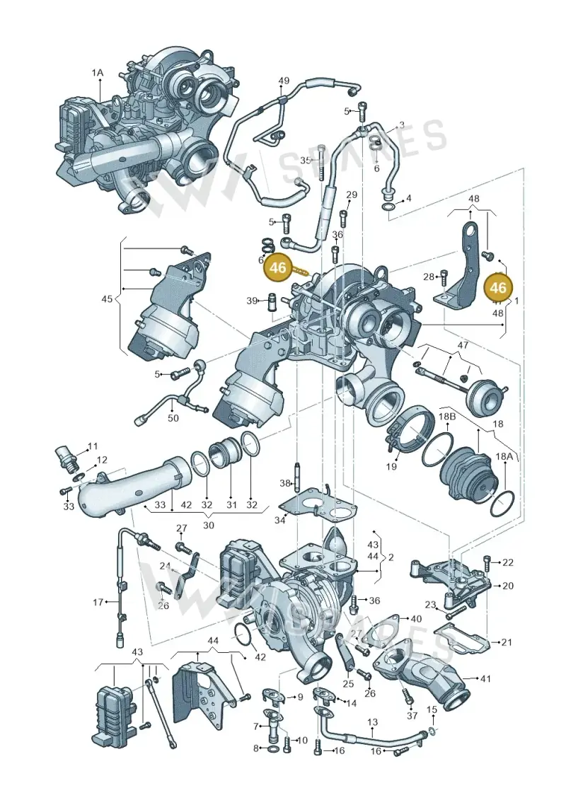059103448E — Audi A7 Sportback (2014-2018) diagram 717145330, position 46