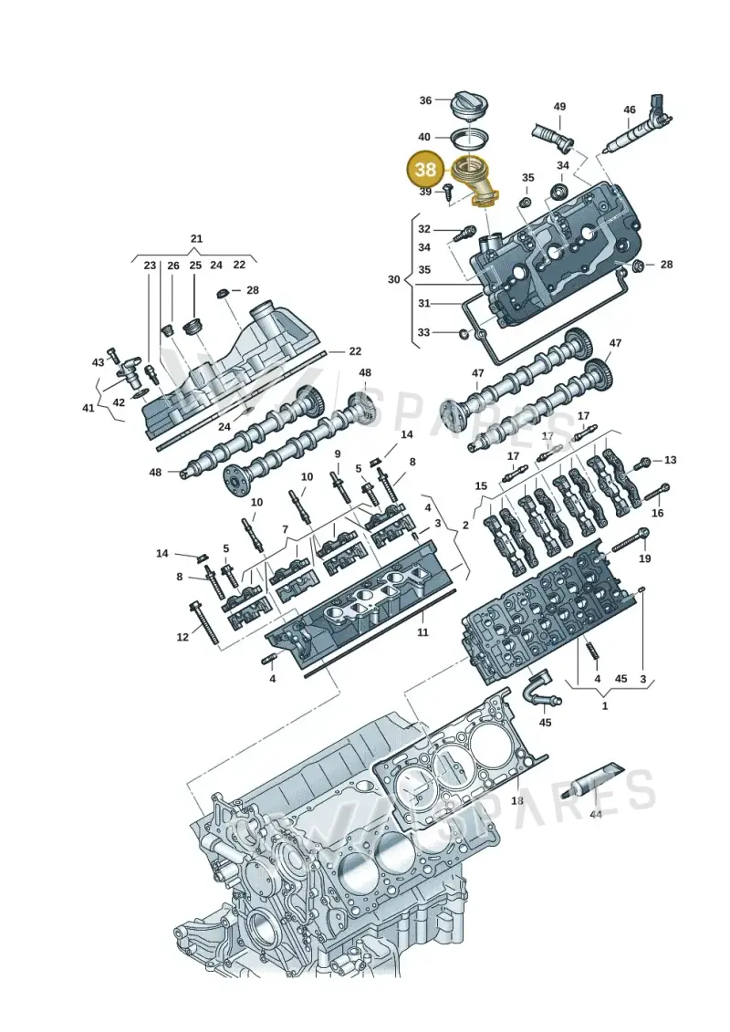 059103482J — Audi A8L (2017-2022) diagram 897103059, position 38