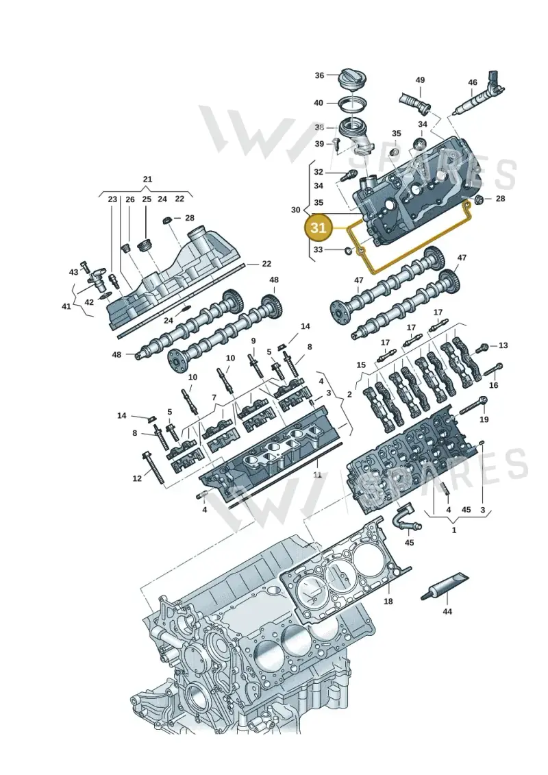 059103483AG — Audi A6 2.0 (2018-) diagram 897103059, position 31