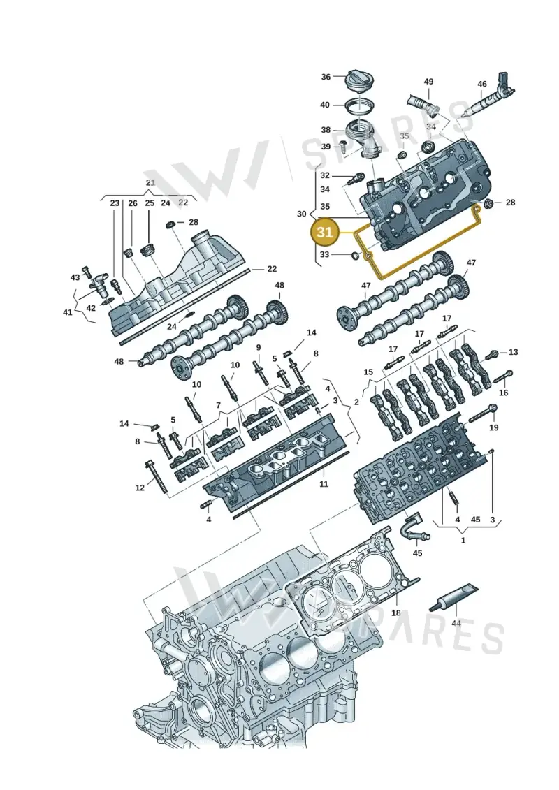 059103483AH — Audi A6 2.0 (2018-) diagram 897103059, position 31