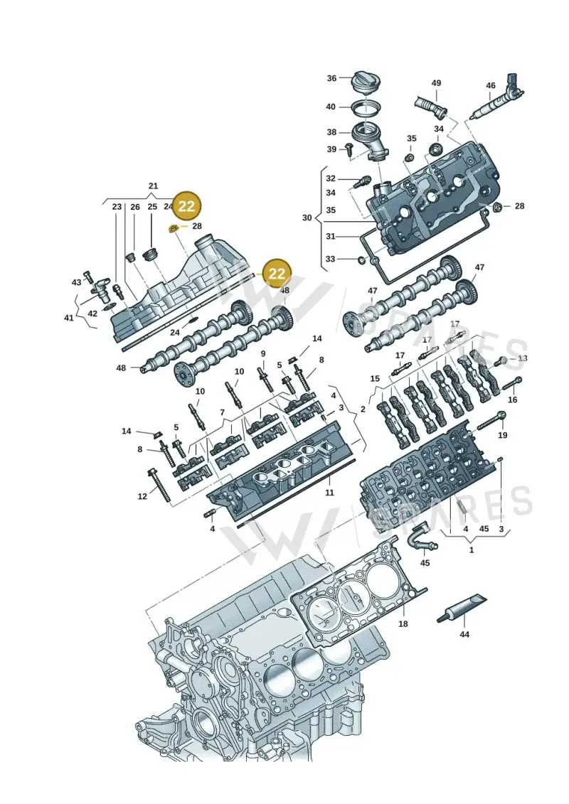 059103484H — Audi A6 2.0 (2018-) diagram 897103059, position 22