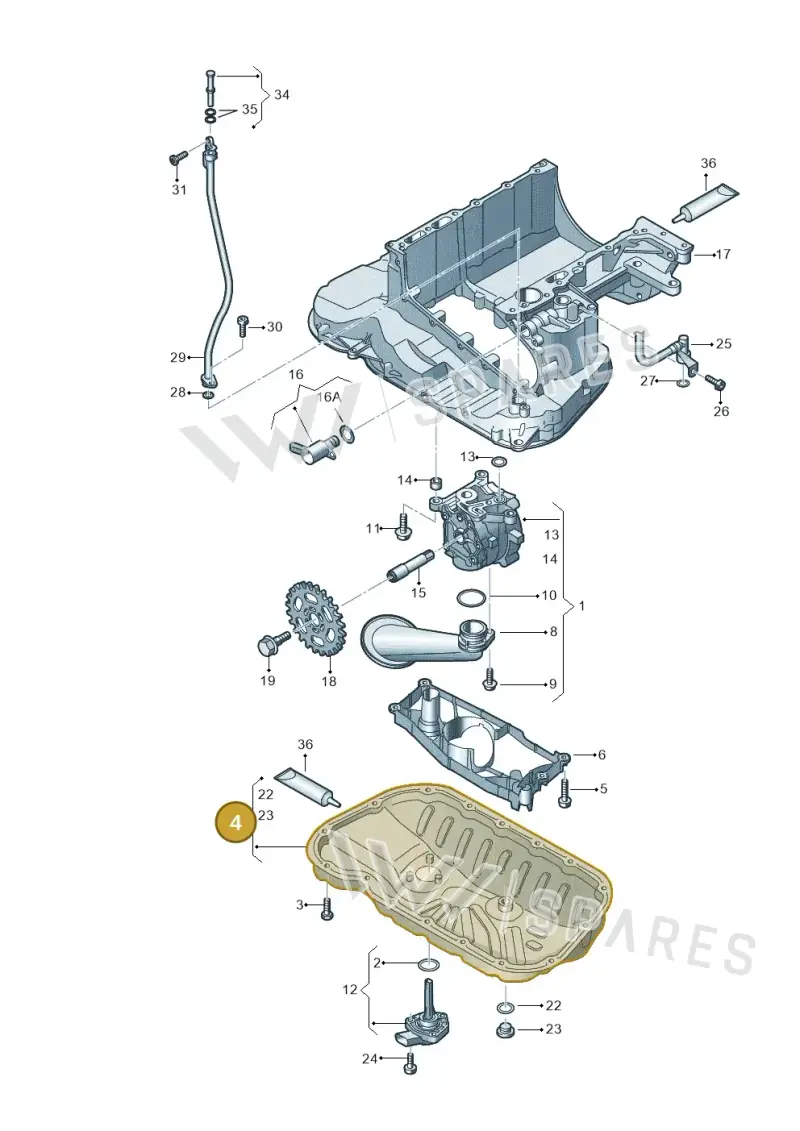 059103602BG — Audi A5 Sportback (2016-2020) diagram 788115510, position 4