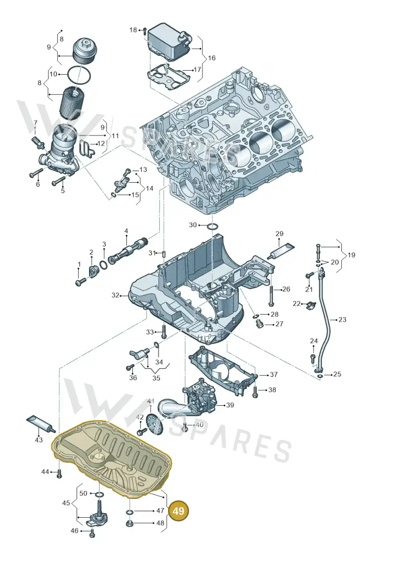 059103602BG — Audi Q8 Quattro 3,0 (2018-) diagram 896115500, position 49