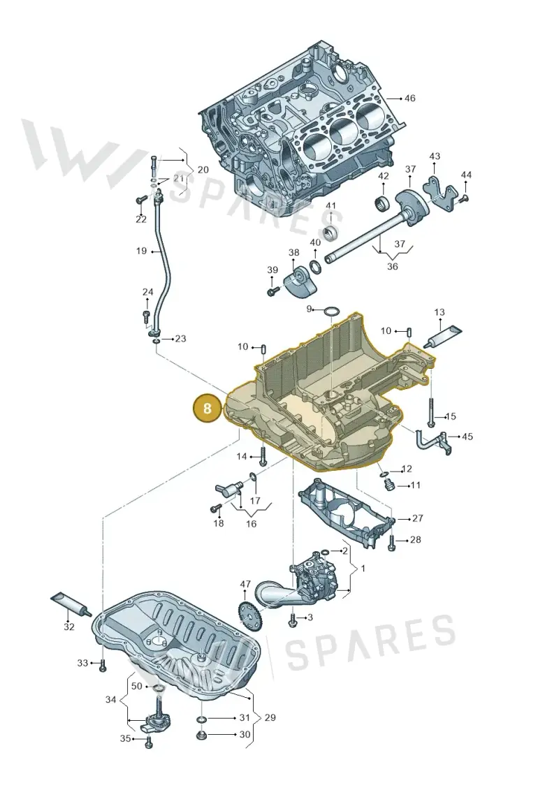 059103603FE — Audi Q8 Quattro 3,0 (2018-) diagram 897115052, position 8