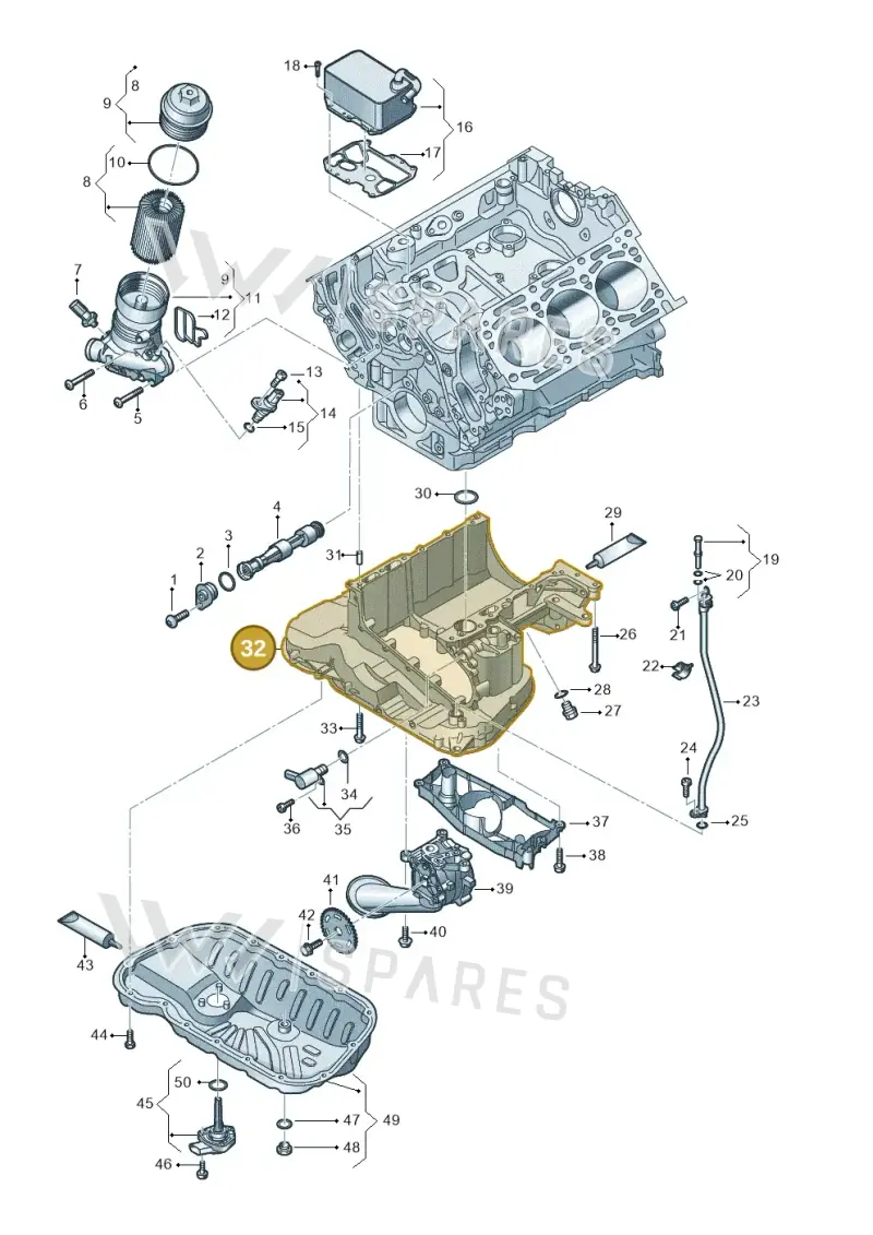 059103603FE — Audi Q8 Quattro 3,0 (2018-) diagram 896115500, position 32