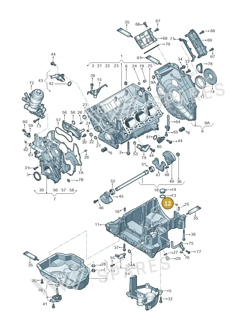 059103609R — Audi A7 Sportback (2014-2018) diagram 675103520, position 12