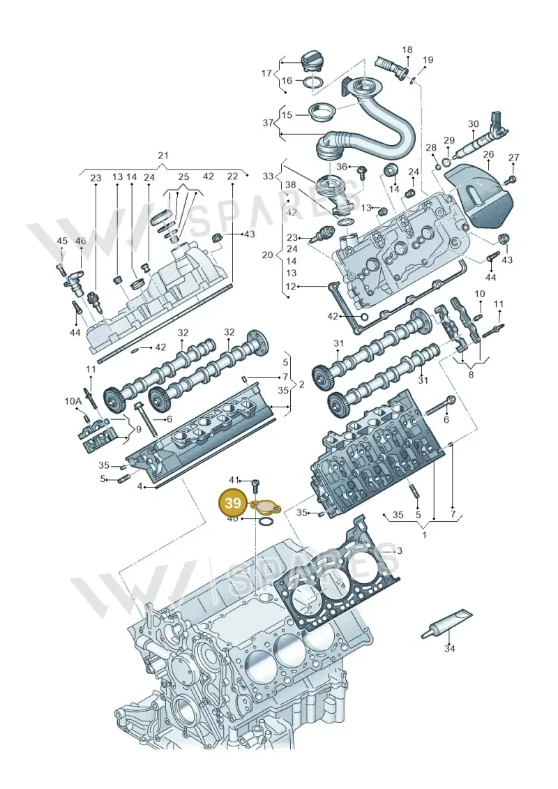059103707D — Audi A7 Sportback (2014-2018) diagram 859103550, position 39