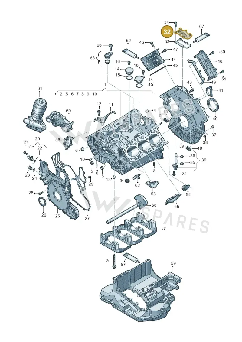 059103708A — Audi Q8 Quattro 3,0 (2018-) diagram 429103500, position 32