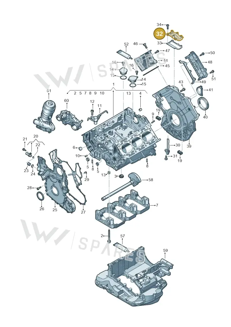 059103708A — Audi A6 2.0 (2018-) diagram 897103054, position 32
