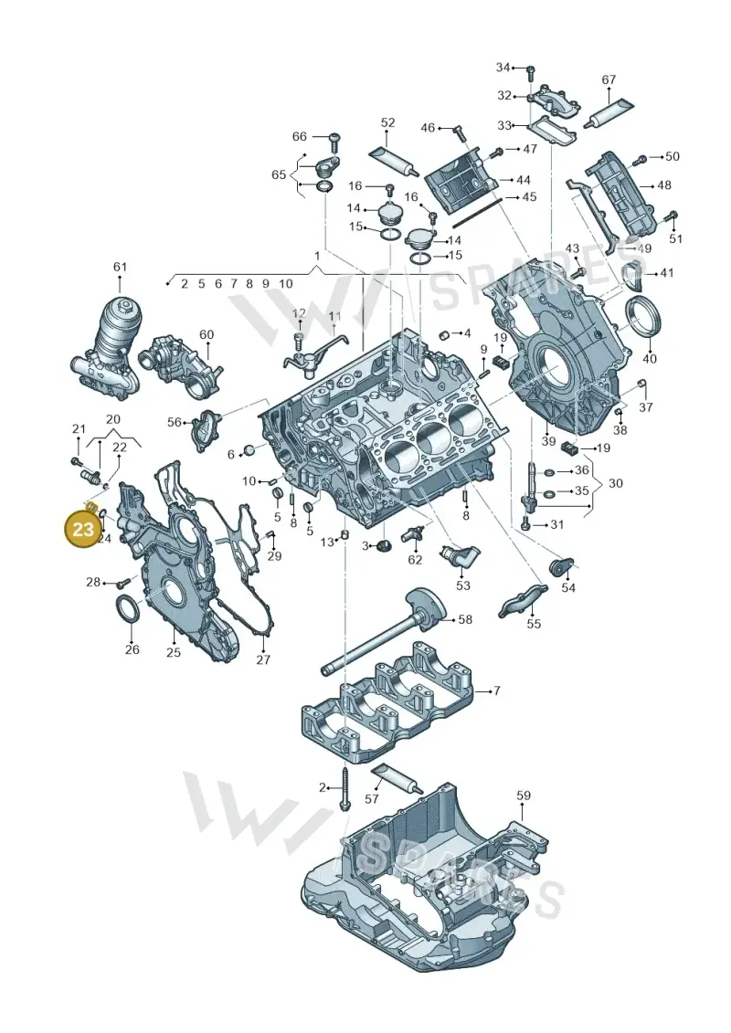 059103826B — Audi Q8 Quattro 3,0 (2018-) diagram 429103500, position 23