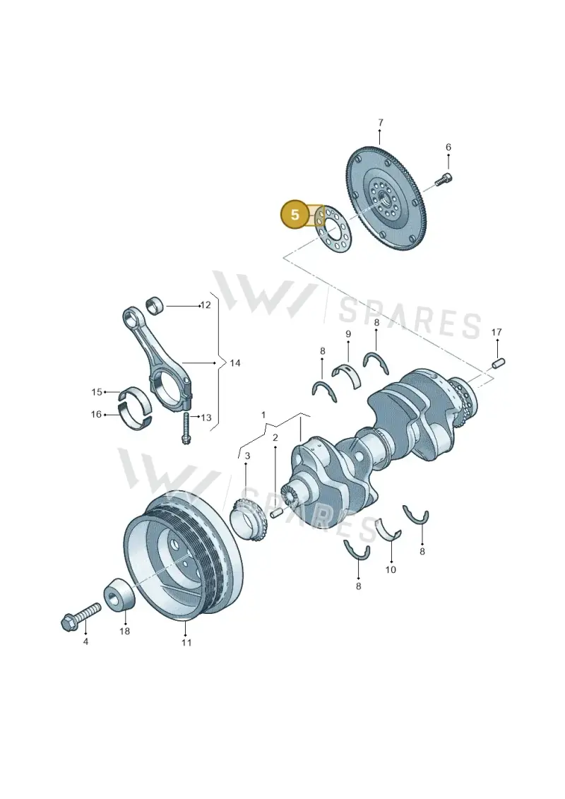059105189M — Audi A5 Limo 2.0 (2024-) diagram 859105580, position 5