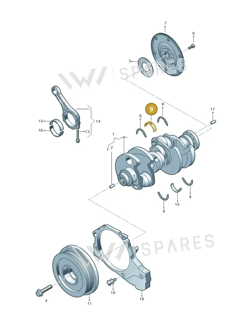 059105561AMGLB — Audi Q8 Quattro 3,0 (2018-) diagram 429105560, position 9