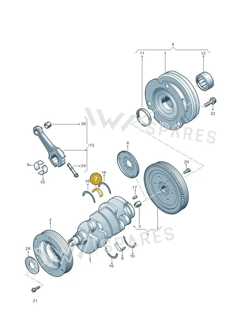 059105561SGLB — Audi A7 Sportback (2014-2018) diagram 620105100, position 7