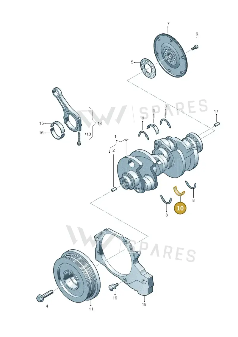 059105591AMGLB — Audi Q8 Quattro 3,0 (2018-) diagram 429105560, position 10