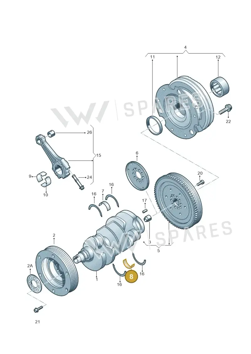 059105591SGLB — Audi A7 Sportback (2014-2018) diagram 620105100, position 8