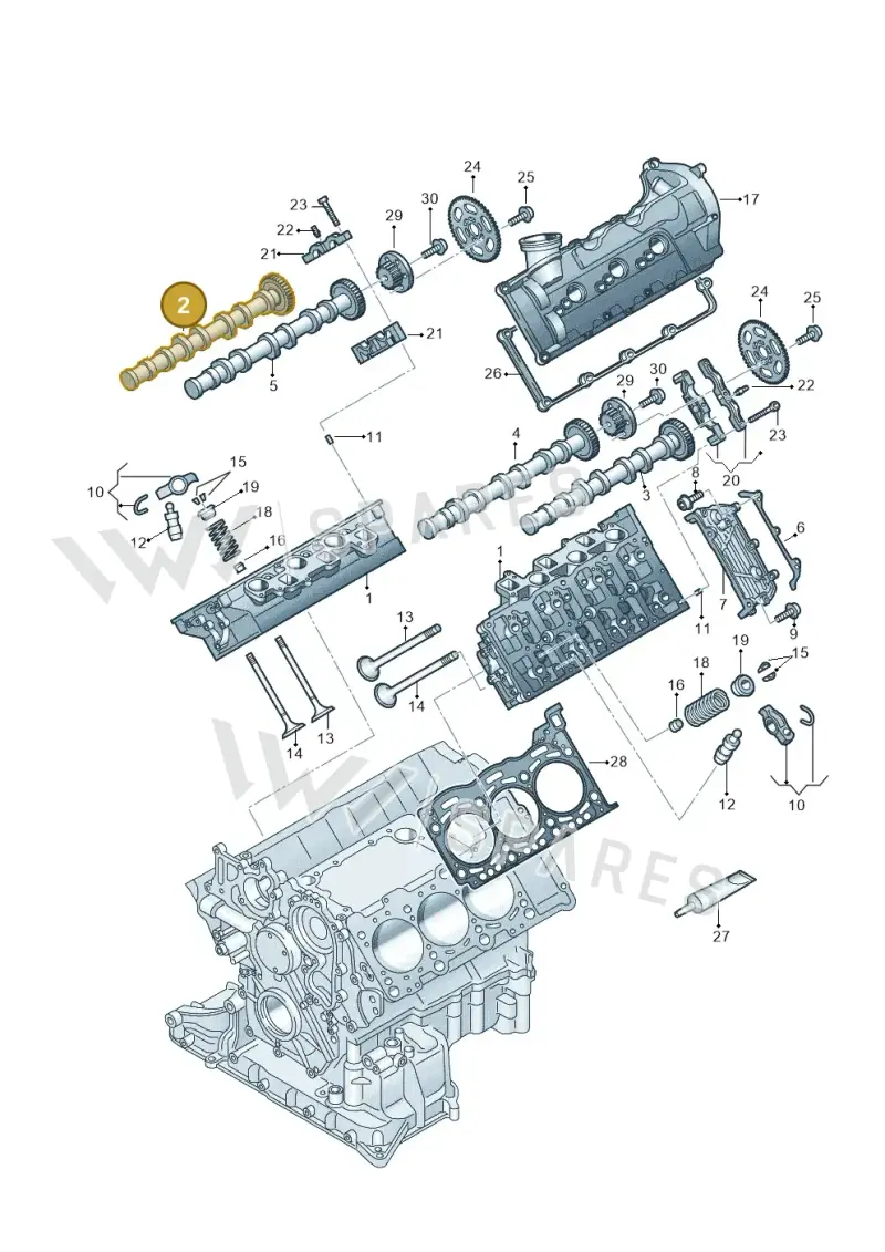 059109012EB — Audi A5 Sportback (2016-2020) diagram 738109500, position 2