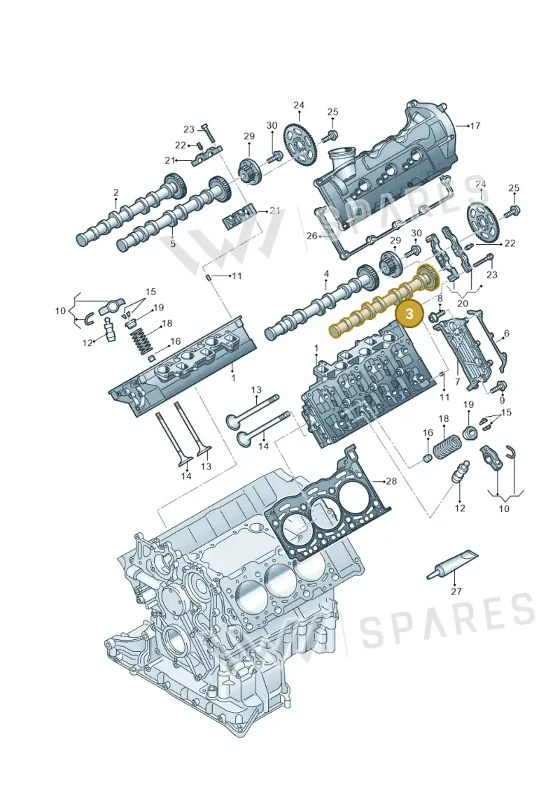 059109012EC — Audi A5 Sportback (2016-2020) diagram 738109500, position 3
