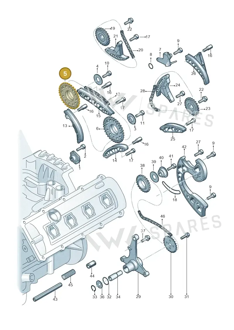 059109077E — Audi A8L qu. 3.0 TDI (2013-2018) diagram 771109820, position 5