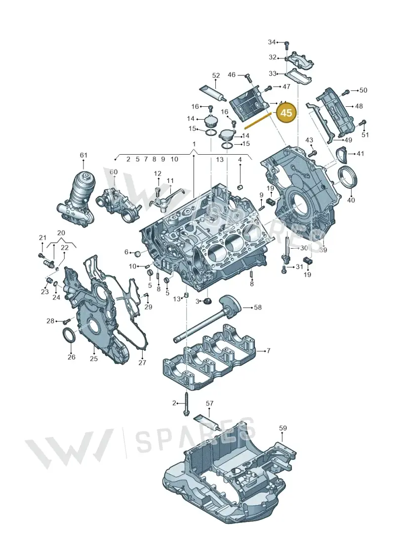 059109092N — Audi A6 2.0 (2018-) diagram 897103054, position 45