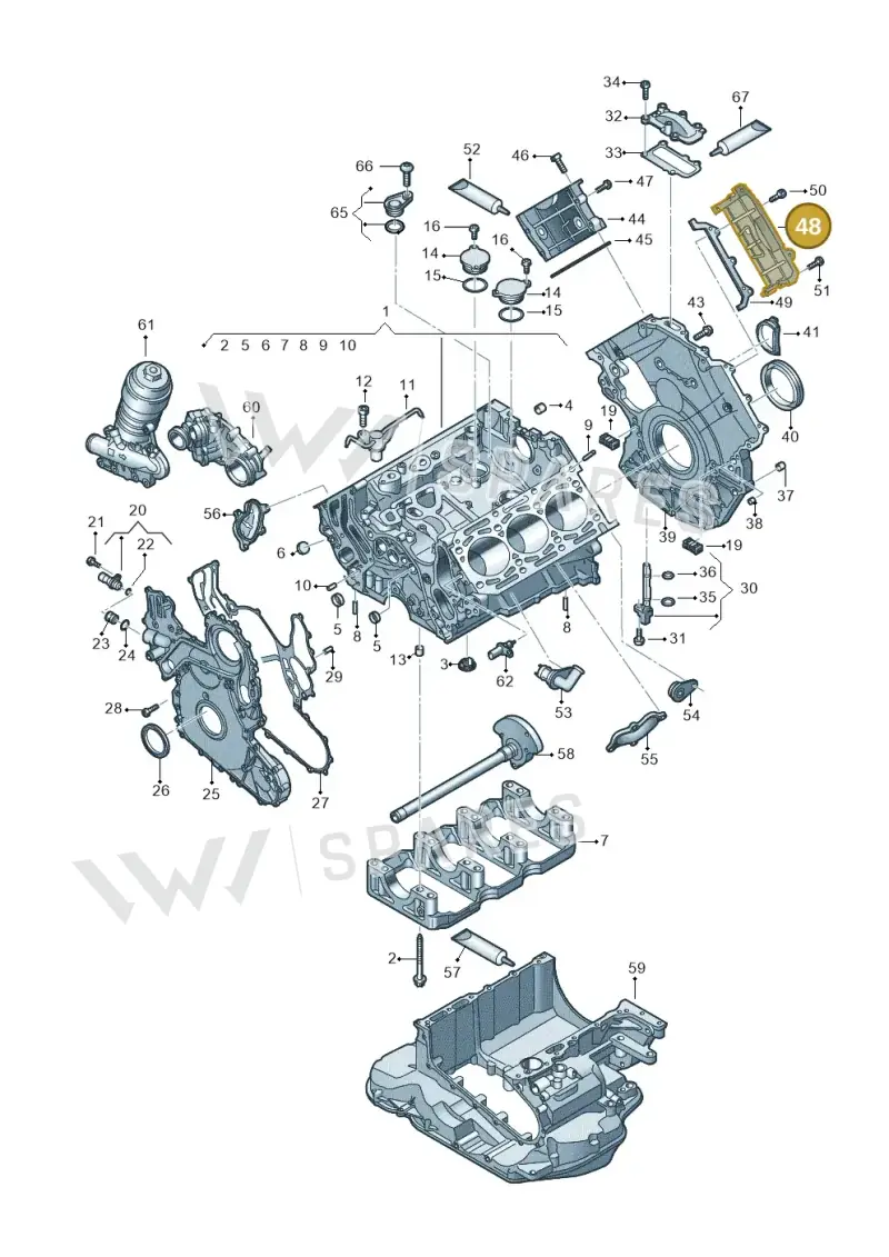 059109122AL — Audi Q8 Quattro 3,0 (2018-) diagram 429103500, position 48