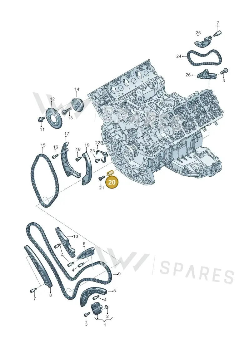 059109135D — Audi Q8 Quattro 3,0 (2018-) diagram 896109050, position 20