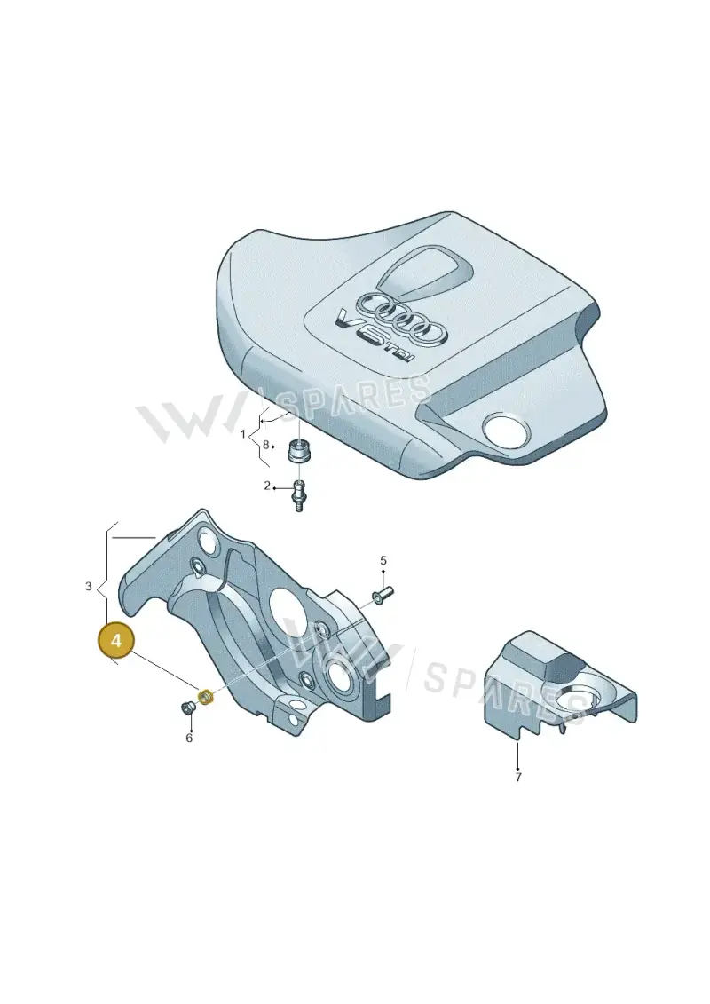 059109151 — Audi A4/S4/Av./qu.     05> (2005-) diagram 249103770, position 4