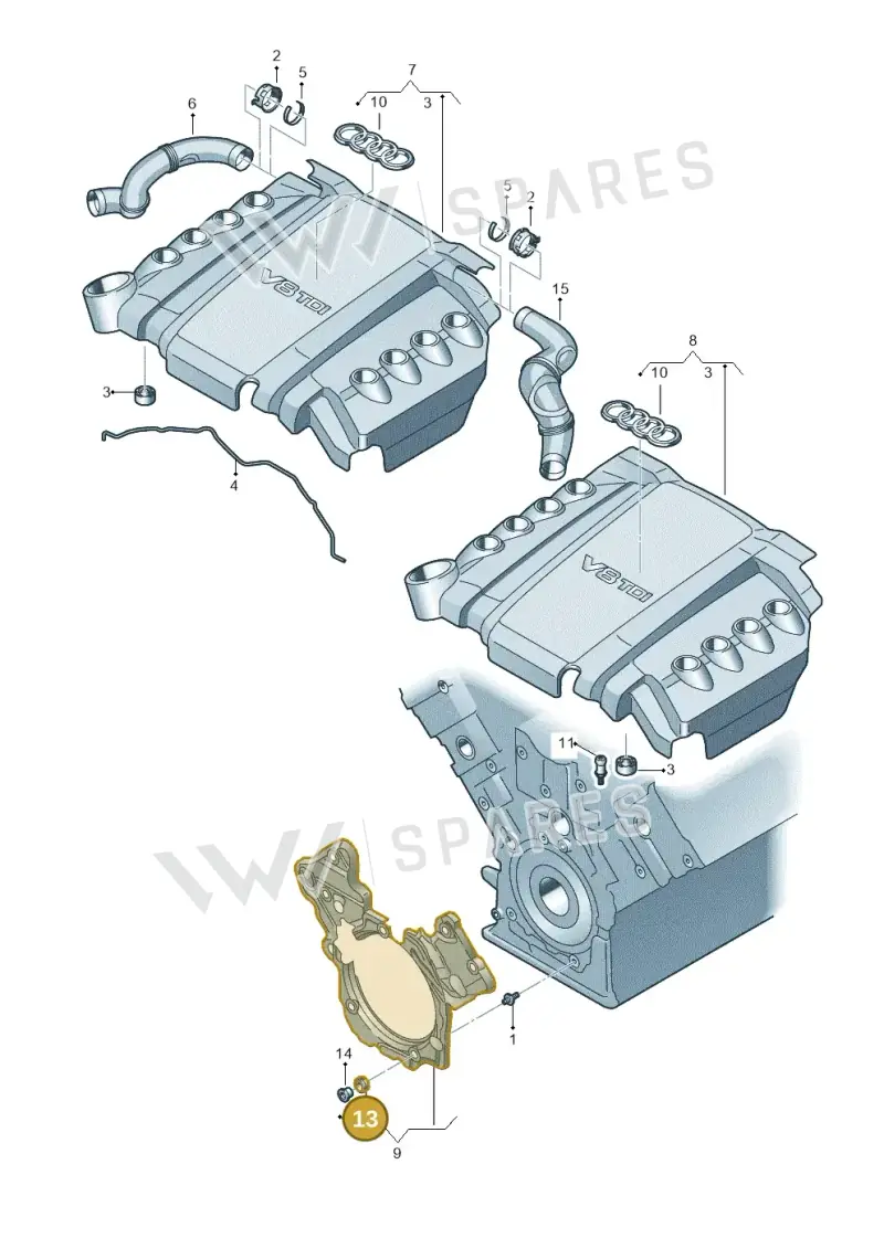 059109151 — Audi A8L qu. 3.0 TDI (2013-2018) diagram 291103760, position 13