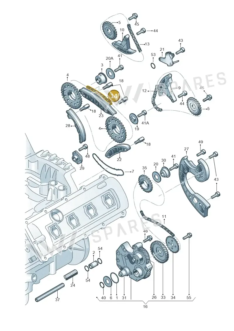 059109229J — Audi A8/S8/qu. lang (2003-2007) diagram 291109600, position 14