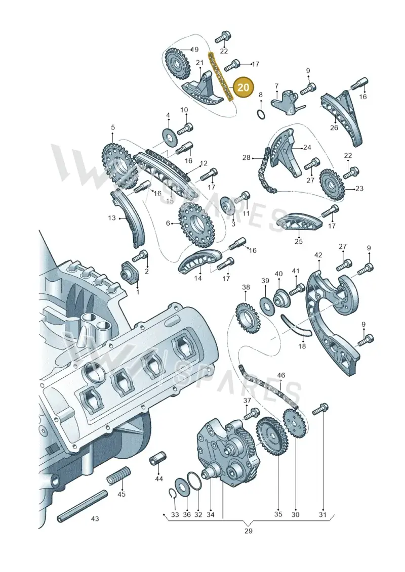 059109229K — Audi Q7 qu. 3.0 TDI (2009-2015) diagram 291109620, position 20