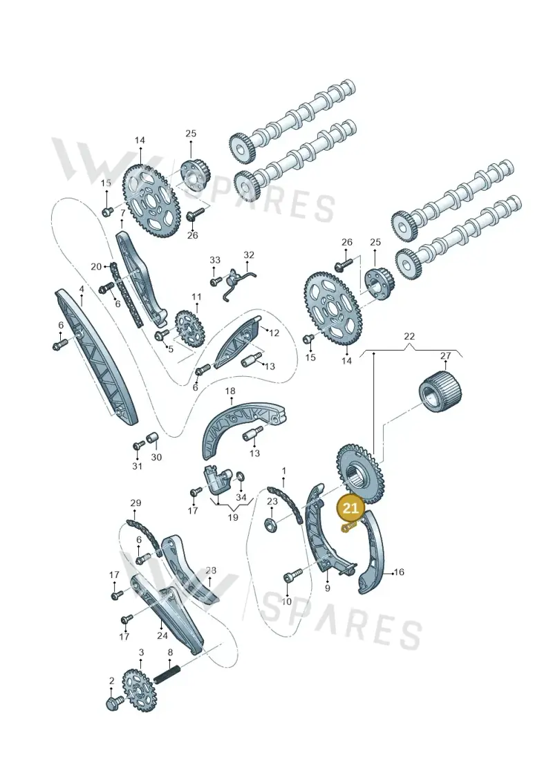 059109426AA — Audi A5 Sportback (2016-2020) diagram 788109560, position 21