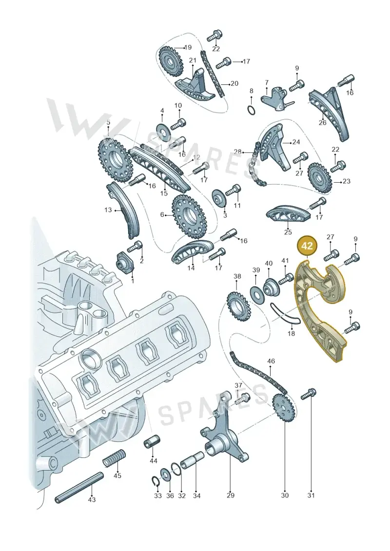 059109507D — Audi A8L qu. 3.0 TDI (2013-2018) diagram 771109820, position 42