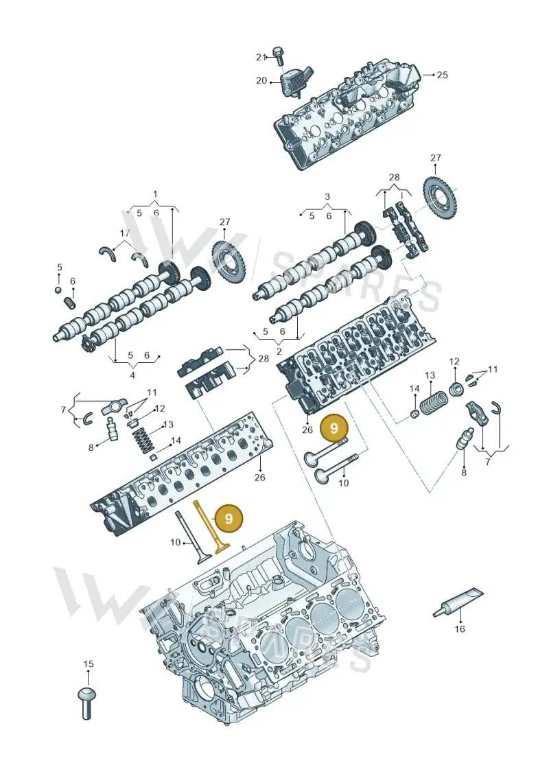 059109601M — Audi Q8 Quattro 3,0 (2018-) diagram 429109053, position 9
