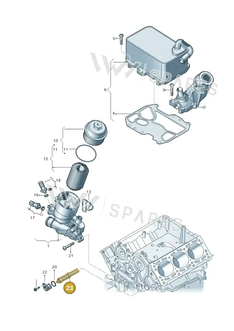 059115201H — Audi A5 Cabrio 2.0 (2016-2018) diagram 848115056, position 23