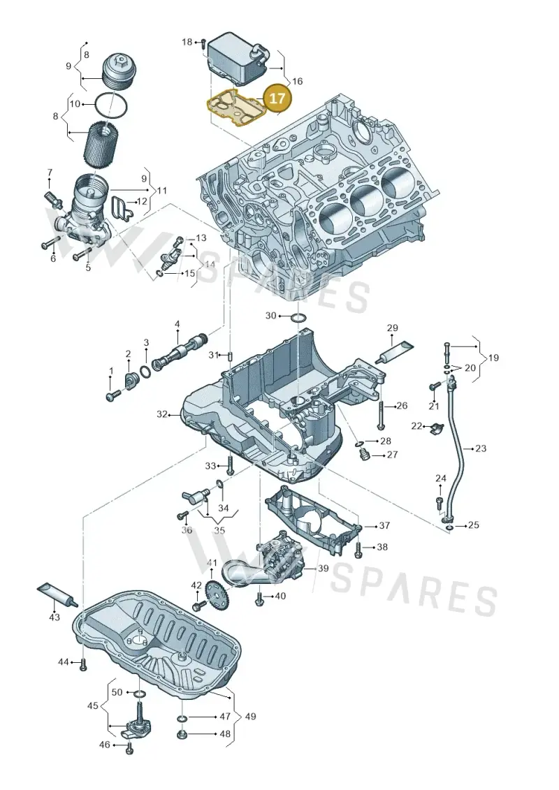059117070K — Audi Q8 (2018-2025) diagram 896115500, position 17
